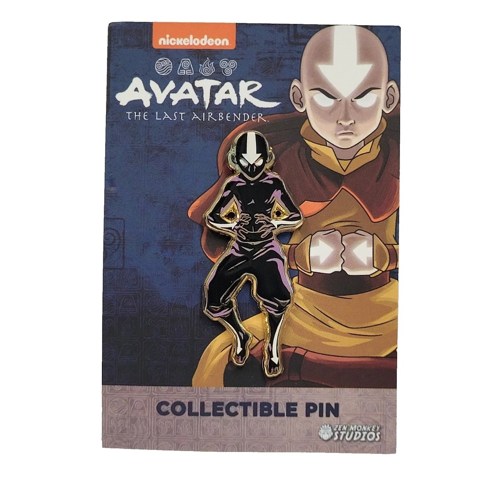 Embossed Enamel Lapel Pin Badge Avatar The Last Airbender Aang Cosmic Chakra NEW